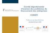 Comité départemental d'examen des problèmes de financement … · CODEFI élargi – Vendredi 29 juin 2018 - Préfecture des Alpes-Maritimes 19 1- Un 1er trimestre bien situé