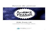 Kids from LH - Global · PDF file M6 –Le 19.45 –02/04/2017 SoonSoonSoon –avril 2017 Aujourd’hui en France –28/03/2017 France Inter –Sciences –07/03/2017 Capcampus –01/03/2017