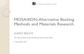 MOSAIKON: Alternative Backing Methods and Materials Research · MOSAIKON Initiative investigating sustainable backing methods that are reversible, durable and which employ locally