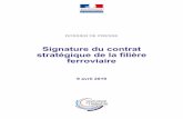 Signature du contrat stratégique de la filière ferroviaire · -La modernisation du réseau ferroviaire national et sa performance économique Action n°13 : Etablissement d’une