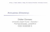 Annuaires (Directory) Didier Donsez - imaglig-membres.imag.fr/donsez/cours/directory.pdf · 25/04/2008 Didier Donsez, 1999-2008, Annuaires et LDAP 2 Sommaire Concept de Nommage Concept
