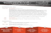 Guillaume Cromer 38100 Grenoble France · 2019-06-03 · Stratégie marketing Vision du Monde. Déploiement certification Travelife for Tour-operators en France. Speaker et animateur