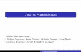 L’oral en Math ematiques - Académie de Limogespedagogie.ac-limoges.fr/maths/IMG/pdf/presentation_oral... · 2020-03-18 · Le grand oral : d e nition et objectifs Eduscol.gouv.fr