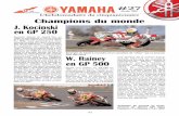 YAMAHA actu - L’hebdomadaire du cinquantenaire ......Sonauto Yamaha participe à l’épreuve du Touquet. Représentée par plusieurs motos et pilotes, dont cette YZ490 n 12 pilotée