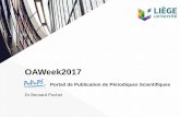OAWeek2017 - uliege.be · Le DOAJ Scopus Des bases de données bibliographiques identifiées – aider les éditeurs à compléter leurs données dans : Sherpa/Roméo Héloïse (information
