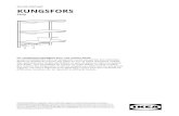 GUIDE D’ACHAT KUNGSFORS - IKEA · 3 COMBINAISONS KUNGSFORS rails de suspension avec tablettes et porte-couteaux magnétique. Dimensions totales : L64×P32×H80 cm Prix total 91,95€