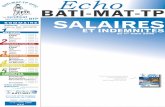 Echo BATI-MAT-TP · 1- présenter un état des lieux des salaires minimaux de la construction en France et outre-mer 2- offrir une base de négociations réaliste et solide à nos
