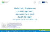 Relation between consumption, occurrence and · PDF file Relation between consumption, occurrence and technology Insights from MORPHEUS speaker: Małgorzata Szopińska, Gdansk University