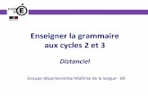 Enseigner la grammaire aux cycles 2 et 3 - Académie de Dijoncirco89-sens1.ac-dijon.fr/IMG/pdf/diaporama_ressources_distanciel... · Exemples de séuences mises en œuve page 1 sur