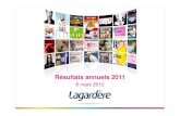 Résultats annuels 2011 - Lagardere.com - Groupe - Accueil du site · 2018-05-28 · Renouvellement du management dans trois branches : – Lagardère Active : nouveau Président