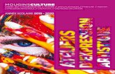 ANNÉE SCOLAIRE 2019 - 2020€¦ · Atelier enfant (7 - 11 ans)ateliers d’art-thérapie. 2h / semaine Mercredi de 15h30 à 17h30 à Scène 55 Tarifs au trimestre Mouginois : 80