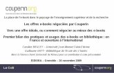 Les offres e-books négociées par Couperin Vers une offre ...isidora.cnrs.fr/IMG/pdf/BruleyHattisidora26nov09.pdf · Les professionnels de la documentation sont avertis après l'expérience