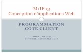 M1IF03 Conception d'Applications Web · POO sans classe : on ne manipule que des objets Objets représentés sous forme de dictionnaires (tableaux associatifs) Propriétés Pas de