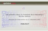 Les premiers vœux du Président de la République …Publifact/ Les vœux de Nicolas Sarkozy le 31 décembre 2007 page 3 Étude réalisée auprès d’un échantillon de 1196 individus