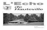 Echo no 35 - Hauteville no 35.pdf · La Cécilienne remercie de tout cœur la population de Hauteville et d'ailleurs. Par votre présence et votre générosité, vous avez contribué