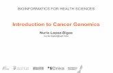 BIOINFORMATICS FOR HEALTH SCIENCESbbglab.irbbarcelona.org/courses/bco/documents/BCO11.pdf · BIOINFORMATICS FOR HEALTH SCIENCES Introduction to Cancer Genomics Nuria Lopez-Bigas nuria.lopez@upf.edu.