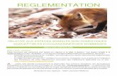 REGLEMENTATION · 2019-04-11 · REGLEMENTATION RELATIVE AUX ESPECES ANIMALES NON DOMESTIQUES SUSCEPTIBLES D’OCCASIONNER DES DOMMAGES DROITS DES PARTICULIERS MISE A JOUR : 10/04/2019