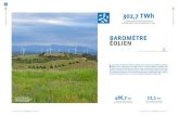 1 2 baromètre éolien baromètre éolien 302,7 TWh · réalisation des indicateurs de ce baromètre thématique sont parfois différentes de celles utilisées dans notre publication