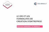 LE CFE ET LES FORMALITES DE - CCI de l'Hérault · 11/12/2017  · A compter du 1er janvier 2018, la protection sociale des travailleurs indépendants sera donc confiée au égime