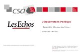 L’Observatoire Politique - Les Echosblogs.lesechos.fr/IMG/pdf/Obscsa-Echos.pdfCSA / LES ECHOS –L’OBSERVATOIRE POLITIQUE –ETUDE N 1100735B –MAI 2011 2Sommaire Fiche technique