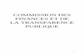 COMMISSION DES FINANCES ET DE LA TRANSPARENCE PUBLIQUE€¦ · 2016, ont présenté le scénario prospectif privilégié pour la période 2017-2020. Le budget primitif 2017 a été