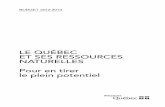 Budget 2012-2013 - Le Québec et ses ressources …NOTE La forme masculine utilisée dans le texte désigne aussi bien les femmes que les hommes. Elle n’est utilisée que pour alléger