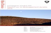 Compagnie minière IOC Rapport sur le développement durable 2014 · 2018-09-05 · Rapport sur le développement durable 2014 PAGE 1 Message du Président et chef de la direction