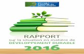 RAPPORT - Communauté de communes du Golfe de Saint-Tropez · Rapport sur la situation en matière de développement durable 2016 Communauté de communes du Golfe de Saint-Tropez