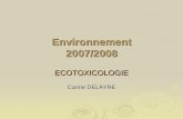 UE Environnement 2005/2006promo152.free.fr/Cle_cube_152/Clé_cube_152/Module 4 Sciences... · Écotoxicologie ¾Définitions zPremières définitions basées sur la toxicologie médicale