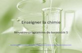 Nouveau programme de terminale S - Overblogdata.over-blog-kiwi.com/.../31/...chimie-ts-m2-pce.pdf · Structure et transformation de la matière (1) Notions et contenus Compétences
