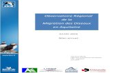 Observatoire Régional de la Migration des Oiseaux …files.biolovision.net/...la Gironde, du Conseil Régional d'Aquitaine et de la Fondation LISEA. Qu'ils en soient ici remerciés.