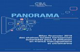 PANORAMA · PANORAMA. Les collections CSA ... l’année 2018 a été élaboré à partir des comptes sociaux transmis par 44 éditeurs de chaînes ... 99,6 M€ en 2018, soit une