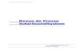Revue de Presse SolarSoundSystem - Atelier 21 · Revue de presse / SolarSoundSystem CANAL + - La Nouvelle Edition - Chronique de Pauline Secours, 10 mai 2013 - Le BEFORE Grand journal