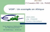VOIP : Un exemple en Afrique · Définitions: zVoice Over IP: acheminer un signal de parole à travers un réseau de type paquet – Applications Voix sur Internet (Netmeeting, Netphone)