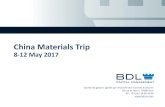 China Materials Trip - BDL Capital Management...China Materials Trip 8-12 May 2017 Sommaire 1 800 km entre Shanghai, Pékin, Tangshan, Gu An et Xiong An Entreprises rencontrées Le