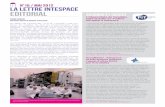 La lettre intespace editorial acCORDS ET SUCCÈSintespace.net/images/actualites/newsletter/Mai-2012/Mai 2012.pdf · Norme ISO 14001 : un engagement à long terme Depuis 2008, la certification