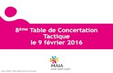 8ème Table de Concertation Tactique - MAIA Aisne …- Accompagnement par le GCS des utilisateurs de DECLIC - Accompagnement pour la rédaction de procédure de déploiement - 16/10