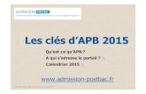 Les clés d ’APB 2015cdg.etab.ac-caen.fr/IMG/pdf/cles_apb_2015.pdf · Qu’est-ce qu’APB ? A qui s’adresse le portail ? Calendrier 2015 Les clés d ’APB 2015 SAIO de Caen