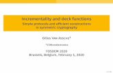 Incrementality and deck functions - Simple protocols and efficient … · 2020-01-31 · Incrementality and deck functions - Simple protocols and efficient constructions in symmetric