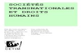 SOCIÉTÉS TRANSNATIONALES ET DROITS HUMAINS€¦ · Cette brochure a bénéficié de l’appui de l’Etat de Genève et de la Loterie Romande. Elle s’inscrit dans le cadre du