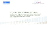 Synthèse médicale 007 - has-sante.fr · Clinical Document Architecture Normative Edition (CDAr2) - HL7, Inc. 2. September 25, 2005. 7. ASIP Santé. Annexe Nomenclatures Métadonnées