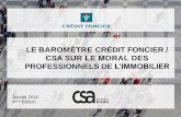 Le moral des professionnels de l’immobilier en France · 5 régions (découpage de la France en 5 ensembles) Depuis fin 2014, le Crédit Foncier, avec l’institut de sondage CSA,
