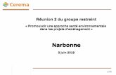 Narbonne · 2019-07-04 · Temps 2 : construction des liens entre enjeux de santé et leviers d’urbanisme – Pour ce faire, chaque groupe dispose d’une fiche et d’un tableau
