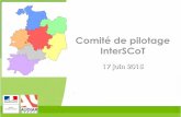 Comité de pilotage InterSCoT - Audiar...2015/06/17  · DEMARCHE INTERSCOT COPIL n 2 du 17 juin 2015 4 Déroulé 15-20 min par ScoT Temps 1 : présentation des grandes caractéristiques
