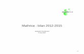 Mathrice : bilan 2012-2015 · 6 2 Bilan du réseau métier 2.1 Échanges d'expériences et de compétences 2.1.1 La liste mathrice principal canal de communication entre les membres
