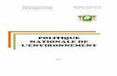 Ministère de l’Environnementextwprlegs1.fao.org/docs/pdf/IVC176029.pdf · 2018-04-30 · 2.2.2 Aménagement du territoire ..... 28. III.. CCAADDRREE NDDE E DGGOOUUVVEERRNAANNCCE
