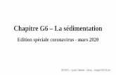 Chapitre G6 – La sédimentation - SVTjosephnicolassvt.fr/wp-content/uploads/2020/03/G6-Corona.pdf · 2020-03-16 · BCPST1 – Lycée Châtelet – Douai – Joseph NICOLAS Introduction