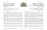 11 Canada Gazette du Canada · 2017-12-09 · Vol. 150, No. 11 Canada Gazette Part II OTTAWA, WednesdAy, June 1, 2016 Statutory Instruments 2016 SOR/2016-94 to 107 and SI/2016-28