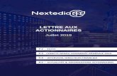 LETTRE AUX ACTIONNAIRES - Nextedia › actualite... · Après avoir commenté aux actionnaires le rapport de gestion de l’exercice 2018, le Président Directeur Général, Marc