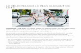 LE VELO PELAGO LE PLUS ELEGANT DE L’ETE - Twotone … · 2018-06-01 · LE VELO PELAGO LE PLUS ELEGANT DE L’ETE Amsterdam - Juin 2018 - Le cyclisme est plus à la mode que jamais.